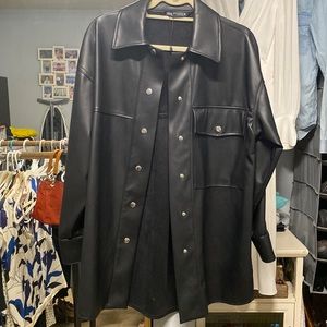 Brand new faux leather jacket women